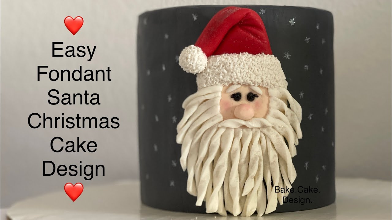 Fondant Santa Christmas Cake Topper Design Decoration | Christmas father