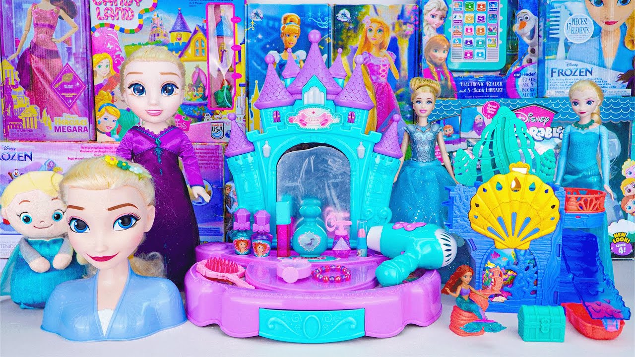 Unboxing Disney Frozen Toys Series | Elsa's Magic Makeup Table | Elsa Styling Head Toy & Dolls Toy