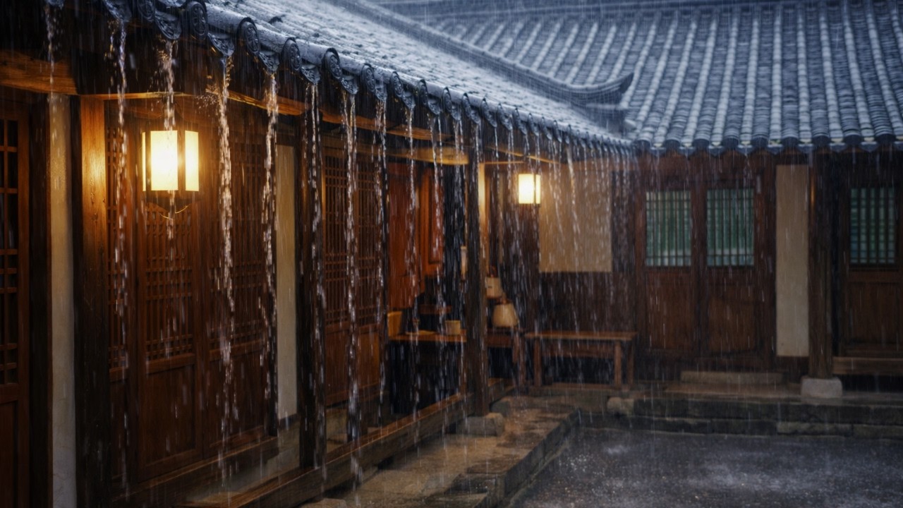 Barulho de Chuva Pesada para Dormir | Sons Relaxante de Chuva e Trovão no Telhado à Noite