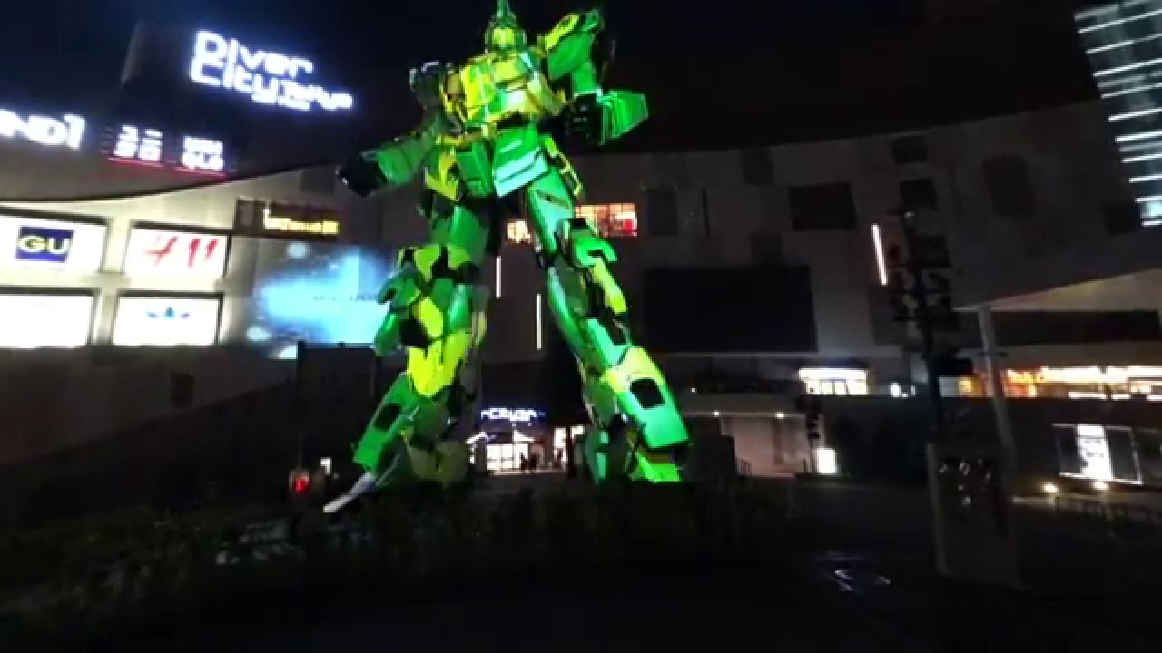 Unicorn Gundam projection mapping【VR 3D 4K】