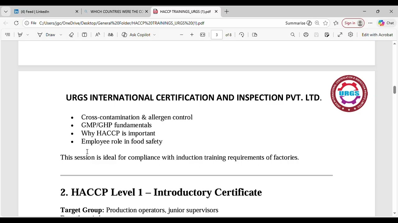 HACCP Training Explained | Highfield UK Levels 2, 3 & 4 | URGS International