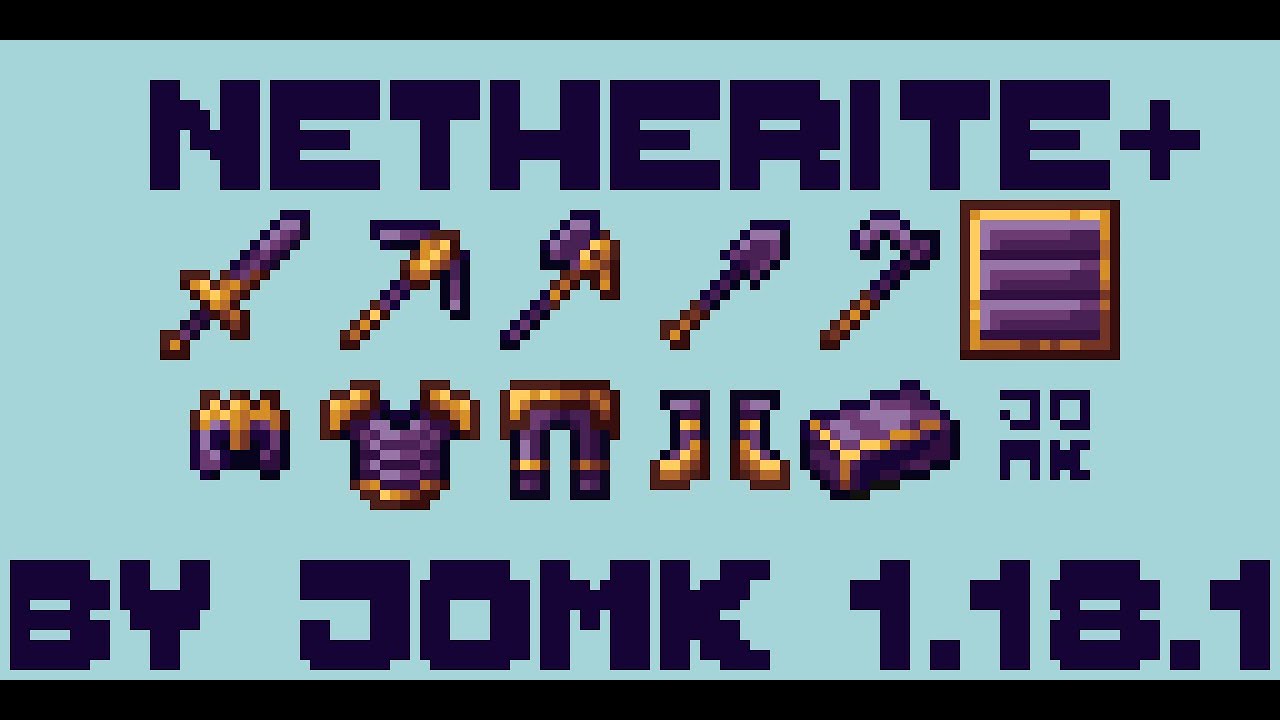 Jomk's Netherite+ Texture Pack | Minecraft 1.18