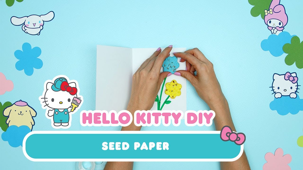 Seed Paper Earth Day Craft | Hello Kitty DIY