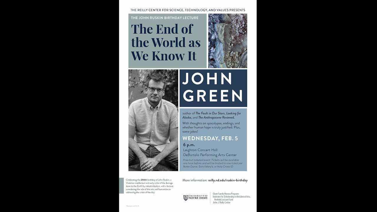 2025 Ruskin Lecture: John Green 