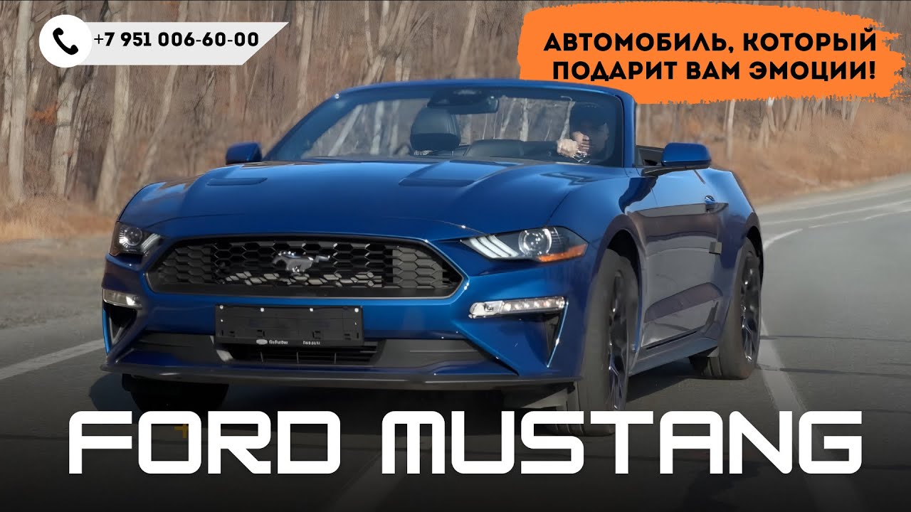 Обзор Ford Mustang кабриолет, 2023 год, двигатель 2,3 л.