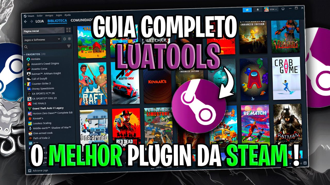 a NOVA melhor FORMA de usar o STEAM TOOLS 🛠 ! - 📖GUIA DO LUATOOLS (MELHOR PLUGIN DO STEAM TOOLS)