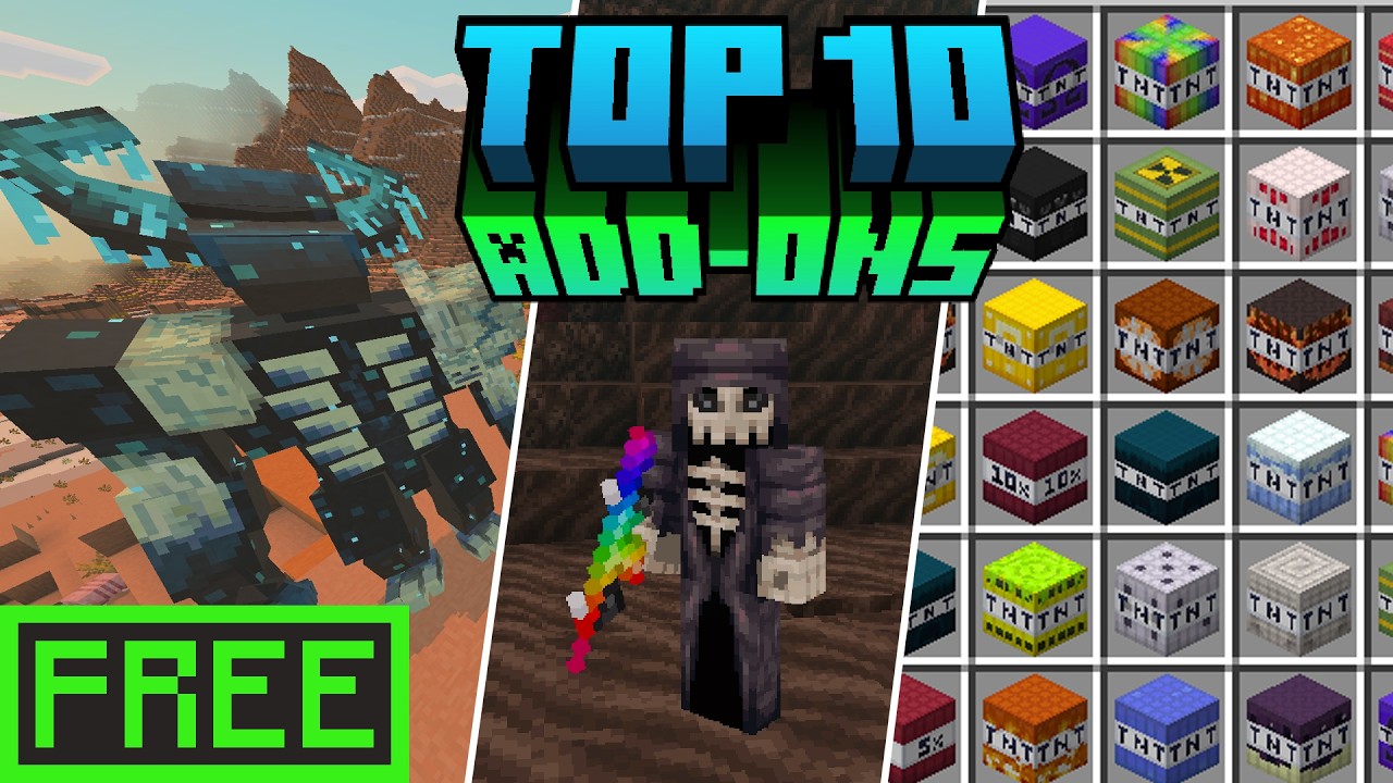 Top 10 FREE Add-Ons for Minecraft Bedrock (MCPE)