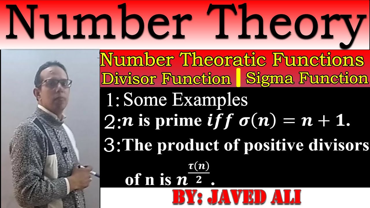 n is prime if and only if sigma(n)=n+1, Number Theory, Edler, Lec-43