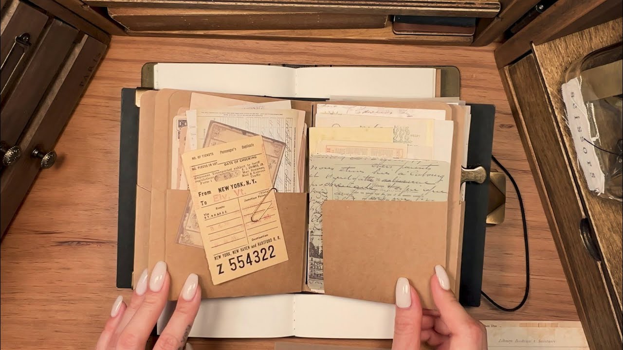 다이어리 속 도서관 📚 빈티지 다이어리 꾸미기,journaling,art,ASMR