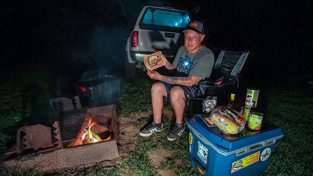 Solo Truck Camping - Spicy Bacon Bean Wieners