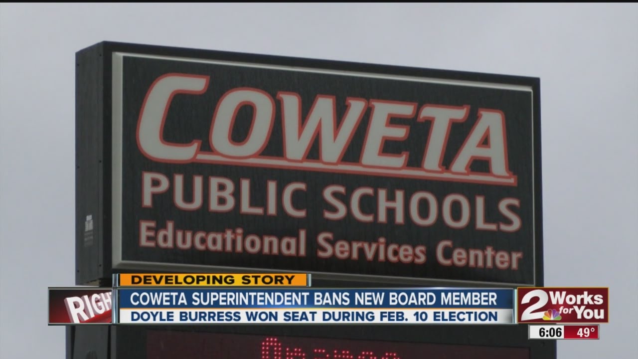 Coweta Superintendent Bans New Board Member