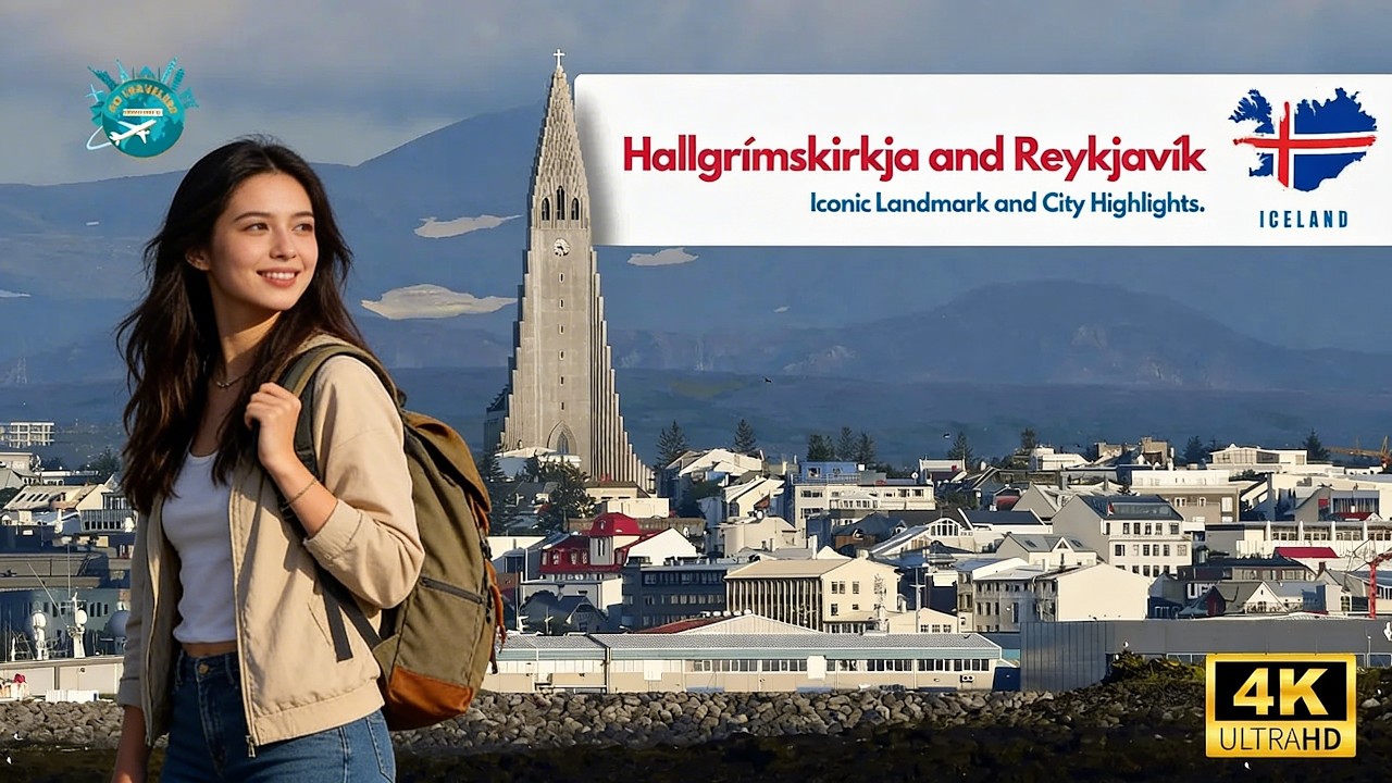 Explore Reykjavik in 4K | Winter Walking Tour | Hallgrímskirkja & Rainbow Street |❄️Walk In Iceland