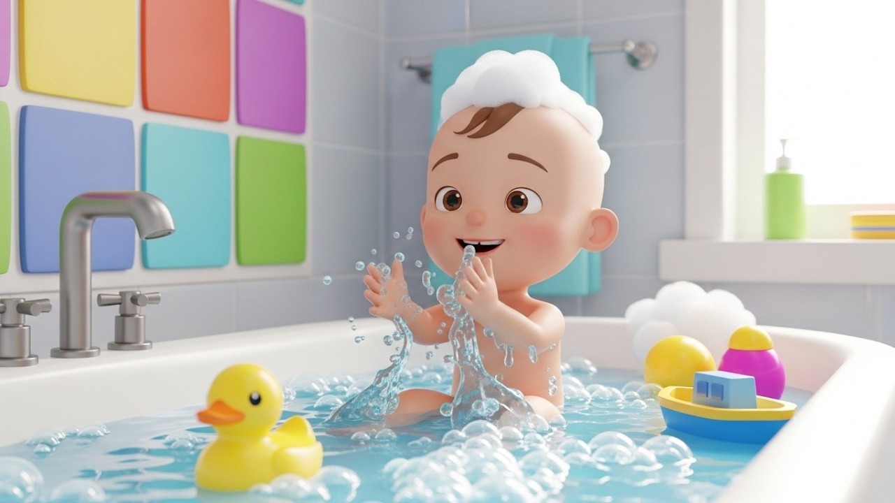 Bath Time Fun Song 🛁 | Kids Sing Along | Splashy Toddler Rhyme