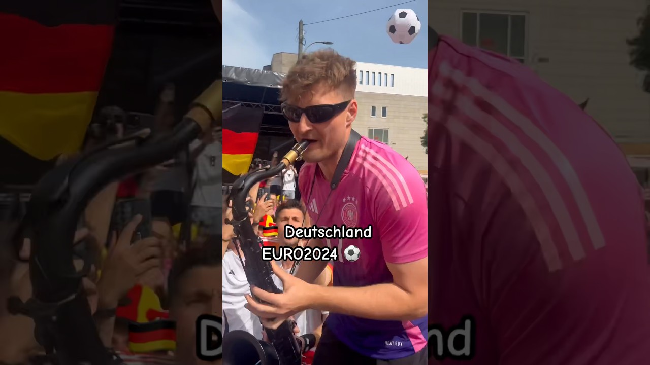 Fu&szlig;ball und Saxophon verbinden Leute #deutschland #euro2024 #fu&szlig;ball #uefa #saxophone #germany