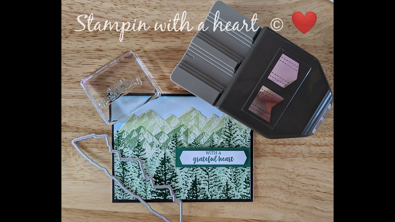 Mountain Air and Evergreen 3D embossing folder.