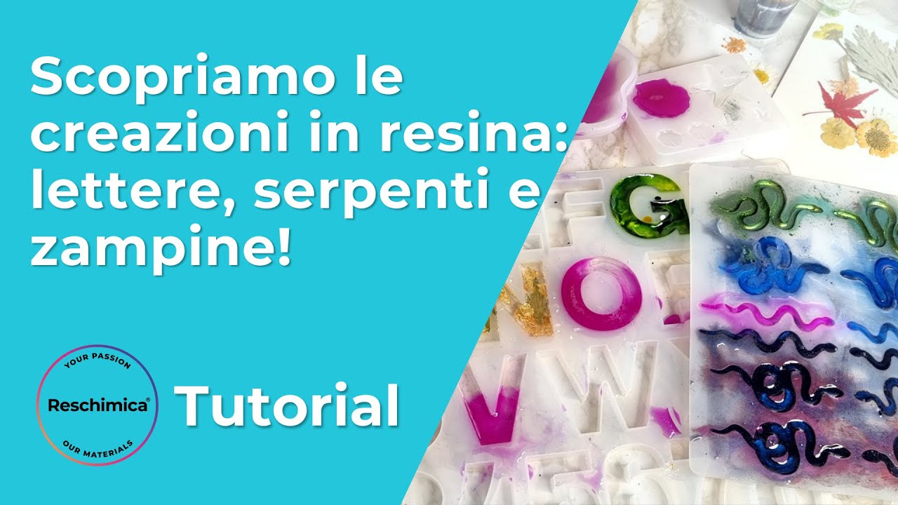 Scopriamo le creazioni in resina: lettere, serpenti e zampine!