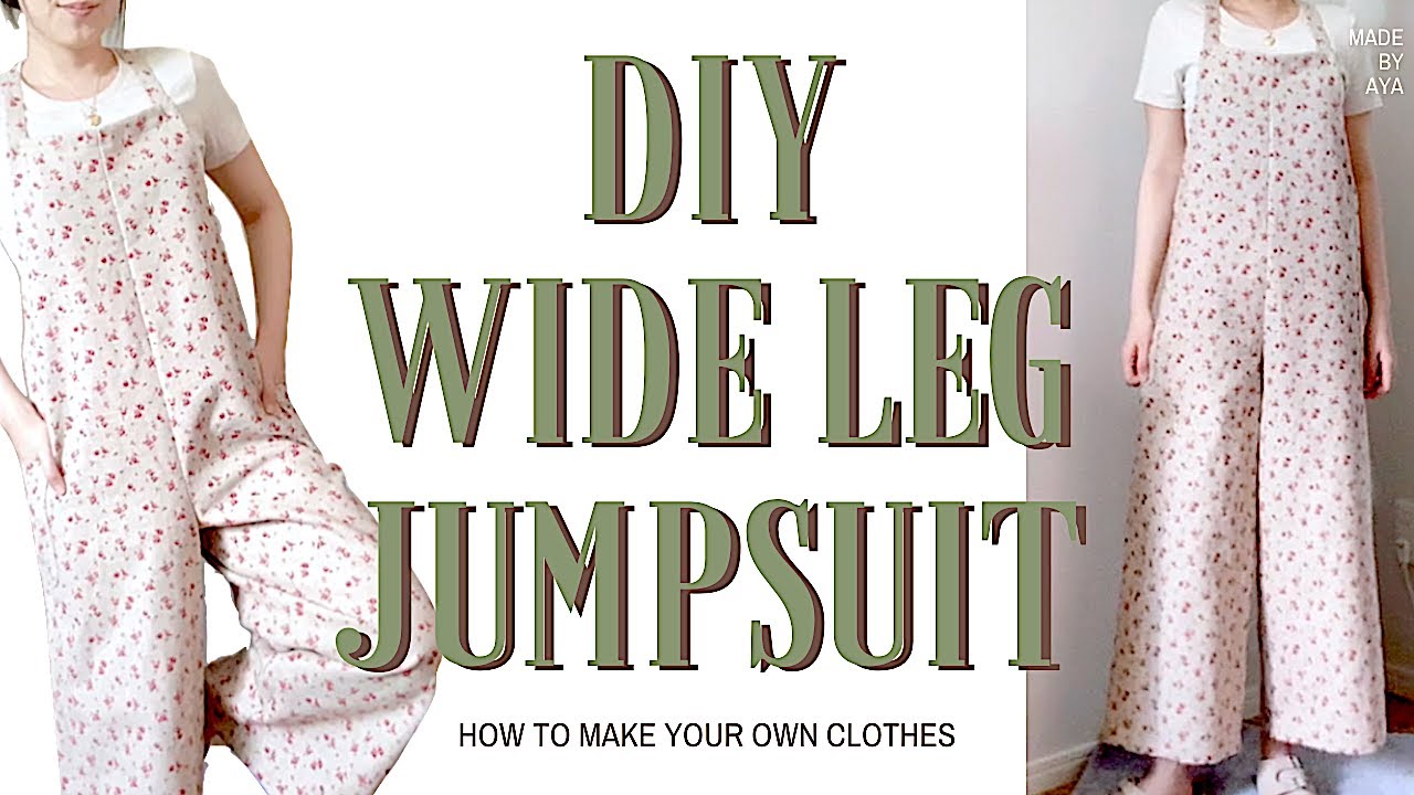 ジャンプスーツの作り方 DIY Jumpsuit / How to Make Wide Leg Overall 手作り服 Sewing Tutorialㅣmadebyaya