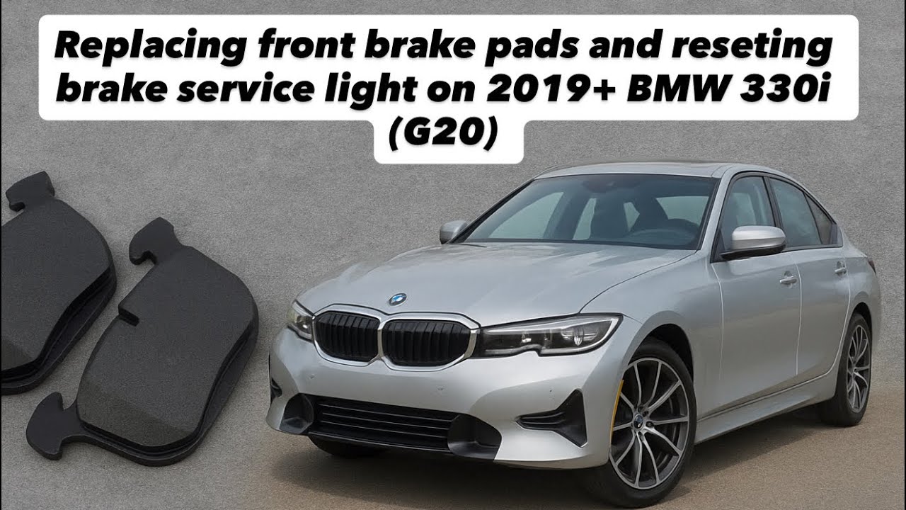How to replace front brake pads and reset brake light on 2019 and up BMW 330i￼￼ (G20)