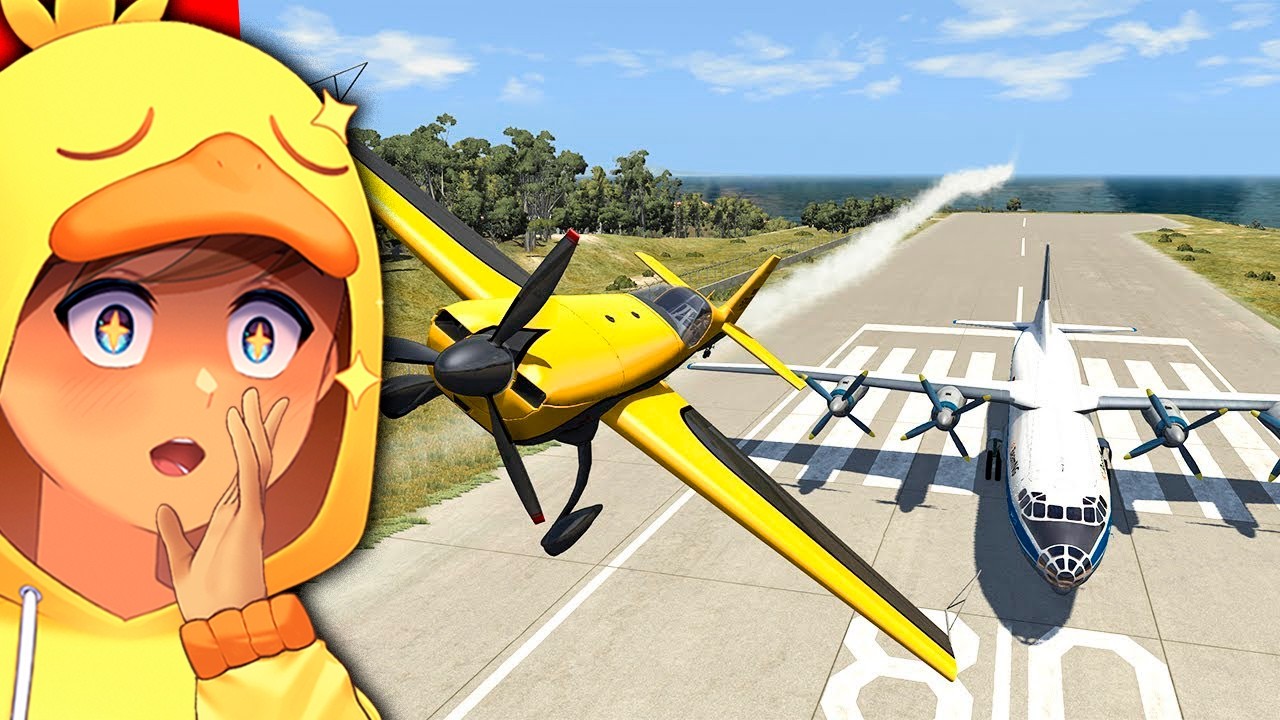 ACIDENTES AZARADOS COM AVIÕES! ( Saito Reage BeamNG Drive )