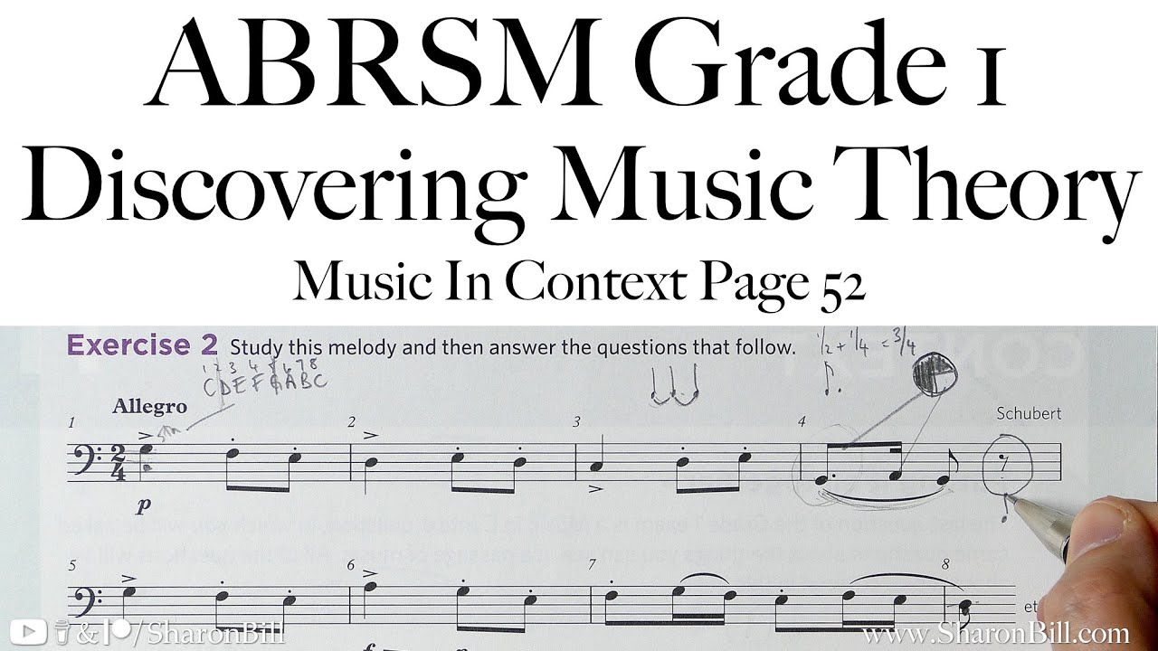 ABRSM Discovering Music Theory Grade 1 Music in Context Page 52 with Sharon Bill