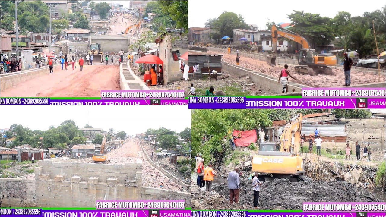 100%TRAVAUX REPRISE DE TRAVAUX PONT NSANGA DANS LA COMMUNE DE MASINA PROJET KULUMBA VERS AÉROPORT