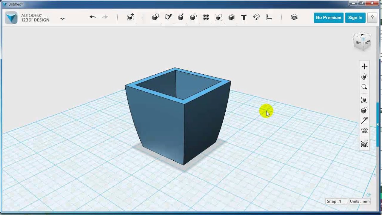 [메카피아] 123D Design 예제풀이 - 03 미니화분