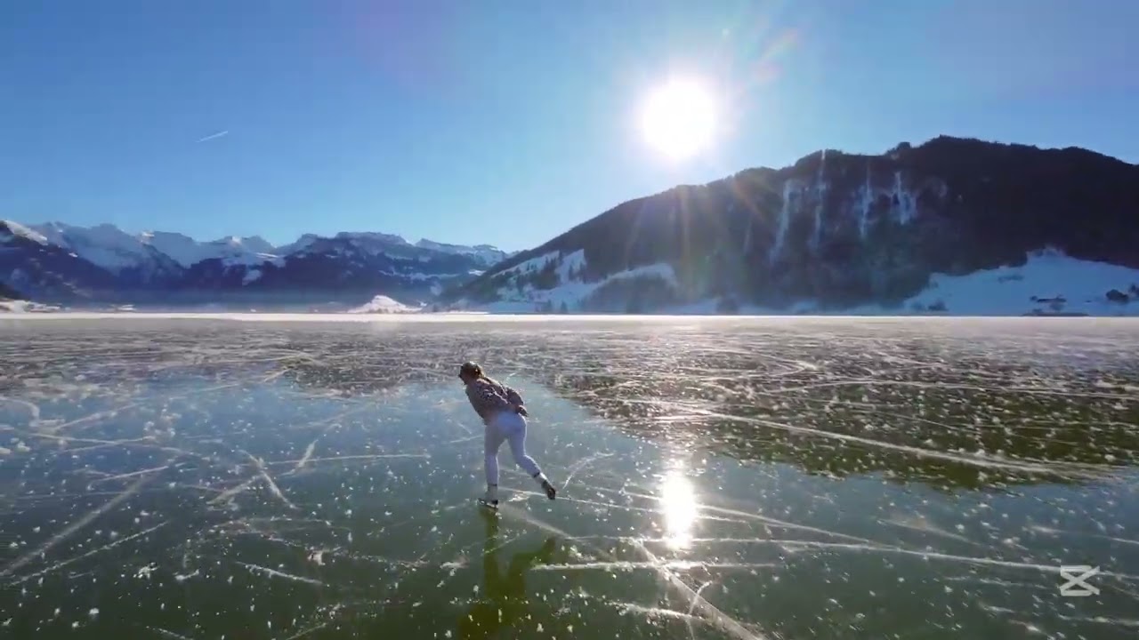 Black Ice Sihlsee - 4k Drone Switzerland - Drohne Schweiz
