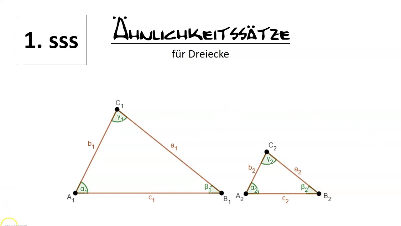 Ähnlichkeit und Ähnlichkeitssätze von Dreiecken