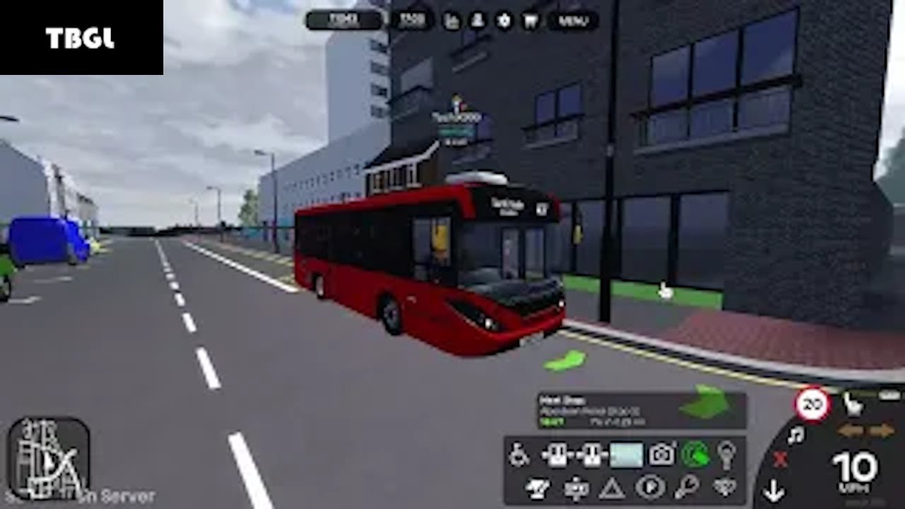 Drving the roblox croydon route 407 from WC to SCBG in a simulation server