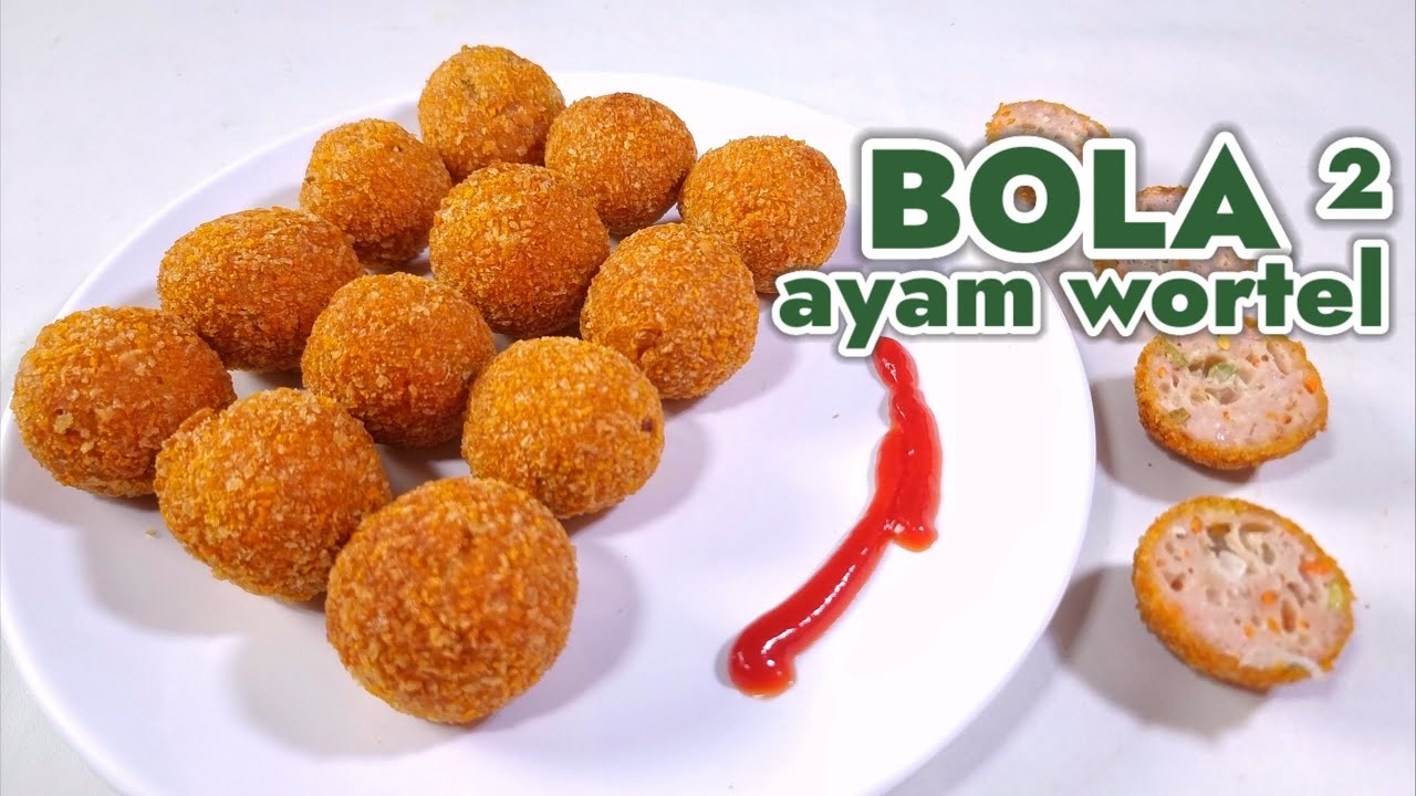 RESEP BOLA BOLA AYAM WORTEL  --  LUARNYA GARING DALEMNYA EMPUK SAMPAI MEMBAL MEMBAL