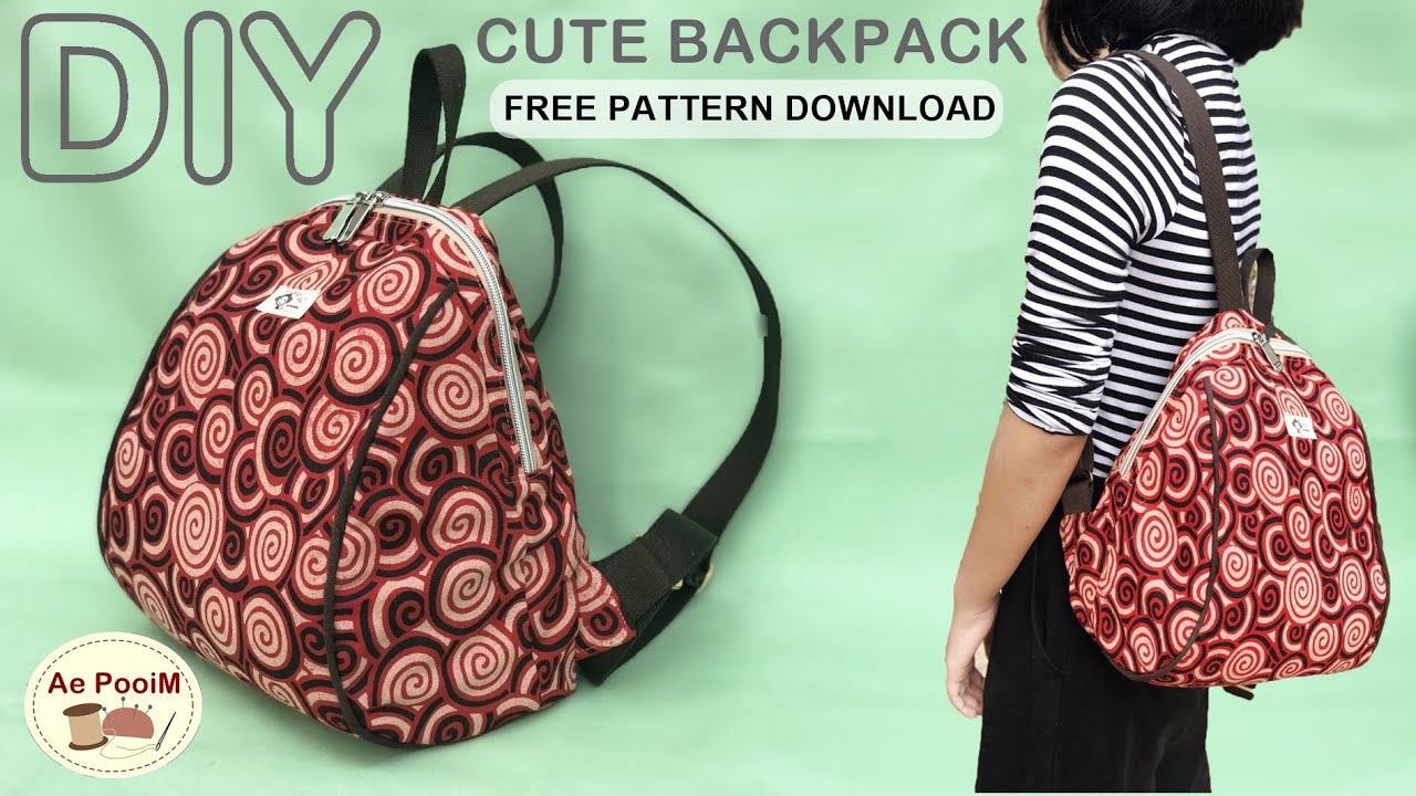 DIY CUTE BACKPACK, free pattern download | วิธีการทำกระเป๋าเป้หลังเต่า