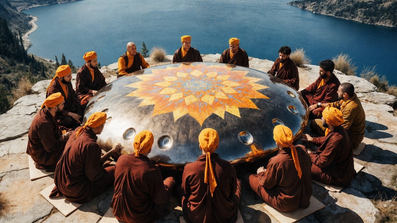 999 Hz Ascension | Handpan Healing Ritual with Monks on the Peak