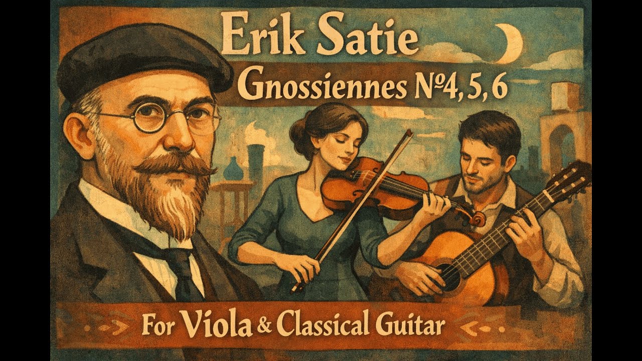 Erik Satie - Gnossiennes Nº4, 5, 6. For Viola and Classical Guitar
