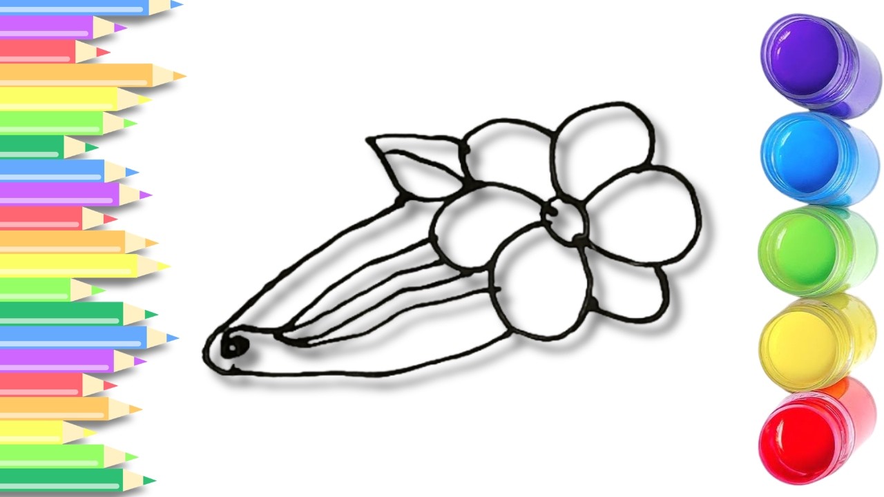 How To Draw cute Flowers Drawing, Painting & Coloring For Kids and Toddlers_ Child Art 🐋🌈🎨
