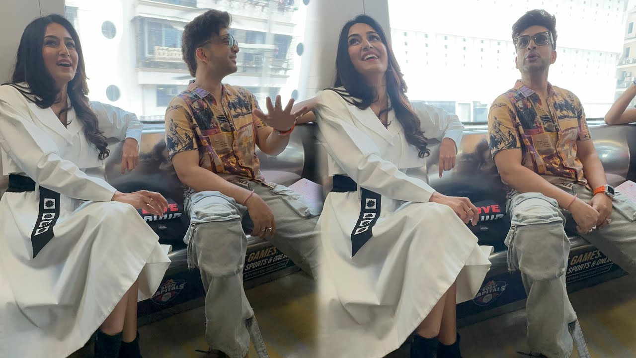 karankundra ericefernandes Enjoy Ride in Mumbai Metro For first Time For Promotion of alive Adhura