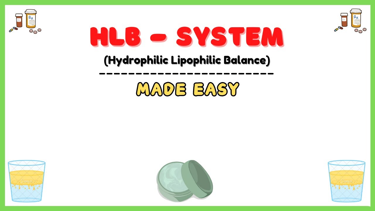 Master Hydrophilic-Lipophilic Balance (HLB system) in 5 Minutes!