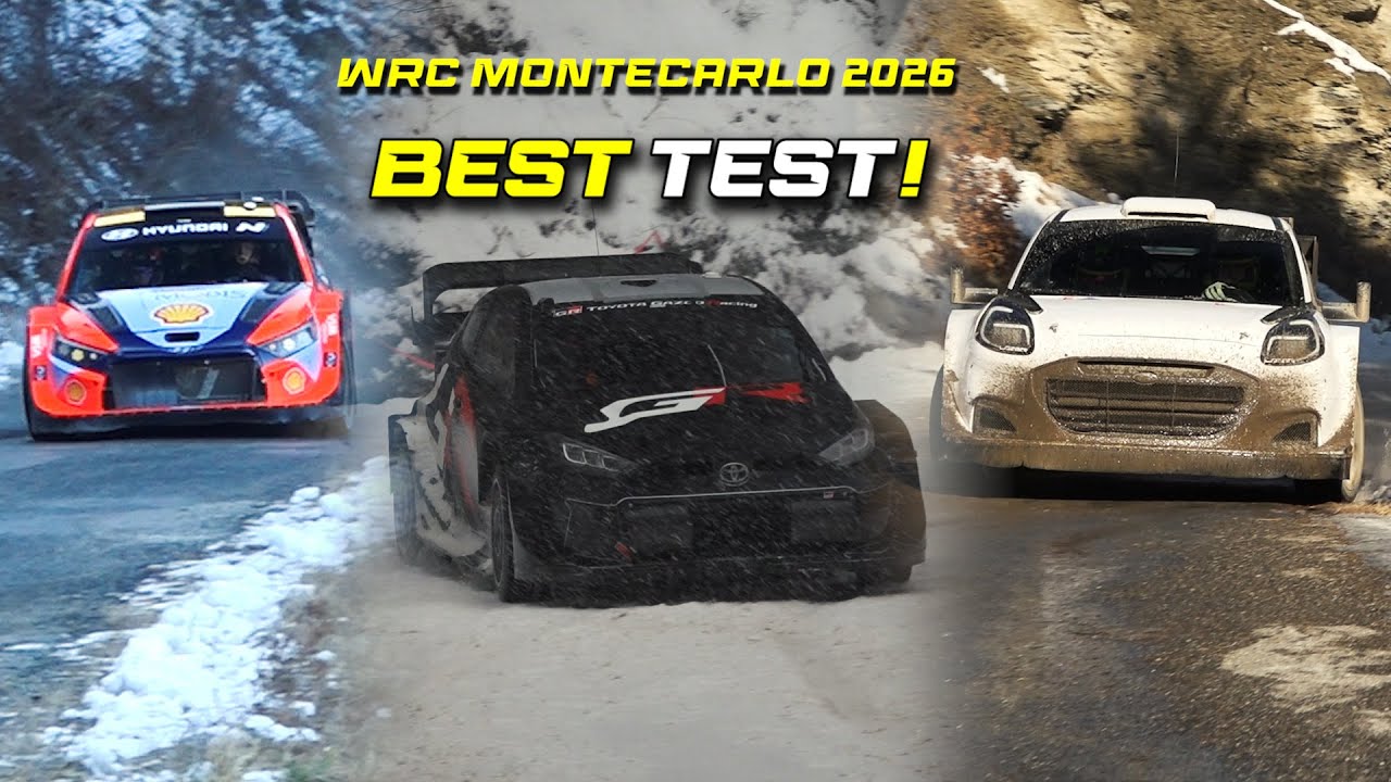 Rally Montecarlo 2026⚠️BEST of WRC TEST!🇲🇨 Solberg, Ogier, Neuville...