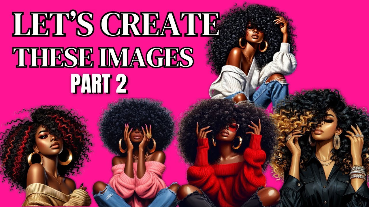 Let's Create Stunning Afro Girl Illustrations FREE Part 2