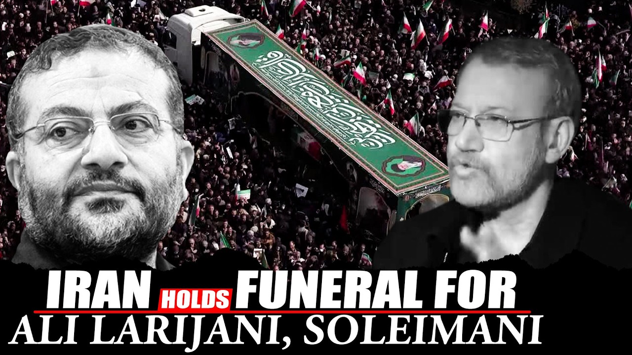LIVE: Funeral procession for Iranian security chief Ali Larijani, Gholamreza Soleimani | Iran War
