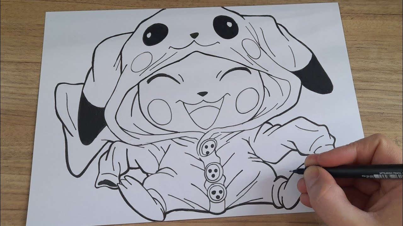 COMO DESENHAR O PIKACHU DO ANIME POKEMON