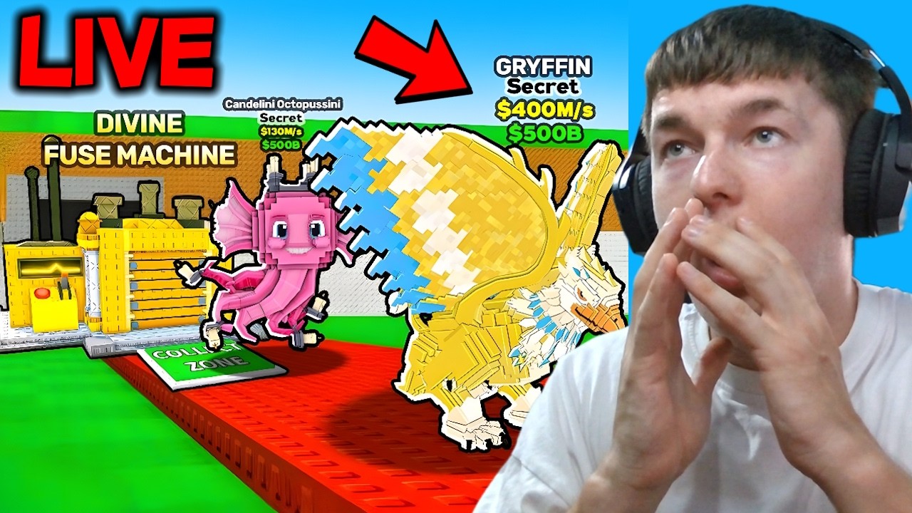 15 BRAINROTI NOI + Divine Fuse Machine pe Steal A Brainrot...🔴