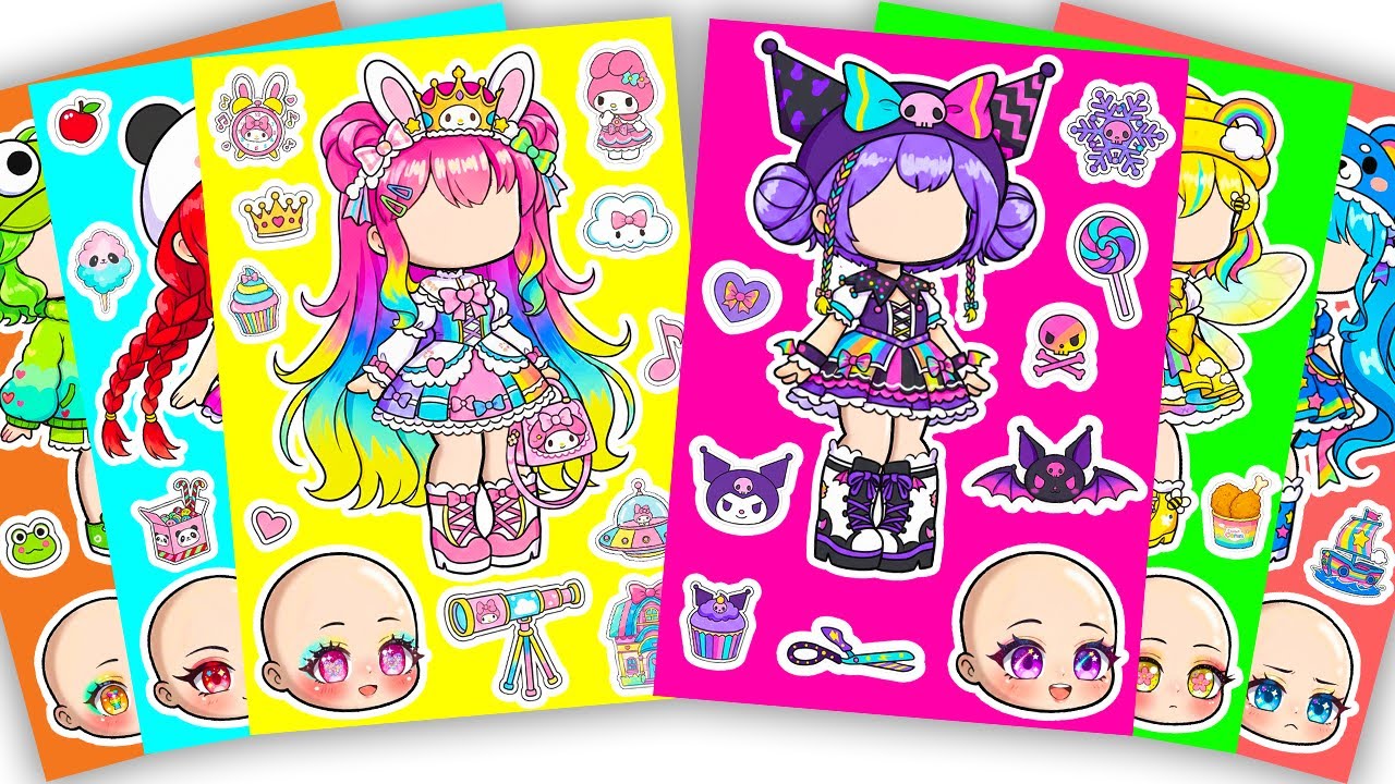💕Paper DIY💕 Cute Sanrio X Gacha Sticker Book 