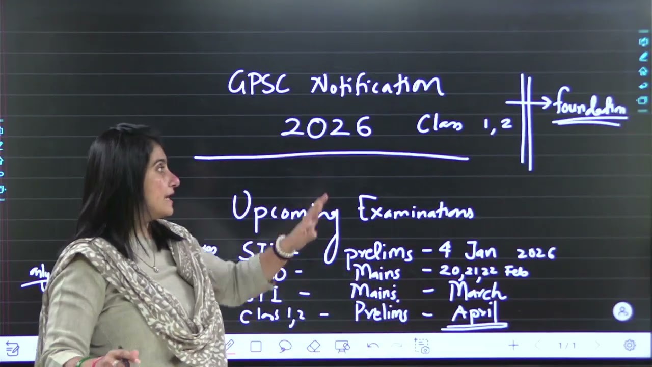 GPSC 2026 | Notification | Upcoming exams | Shruti Panchal Mam GPSC Rank 9