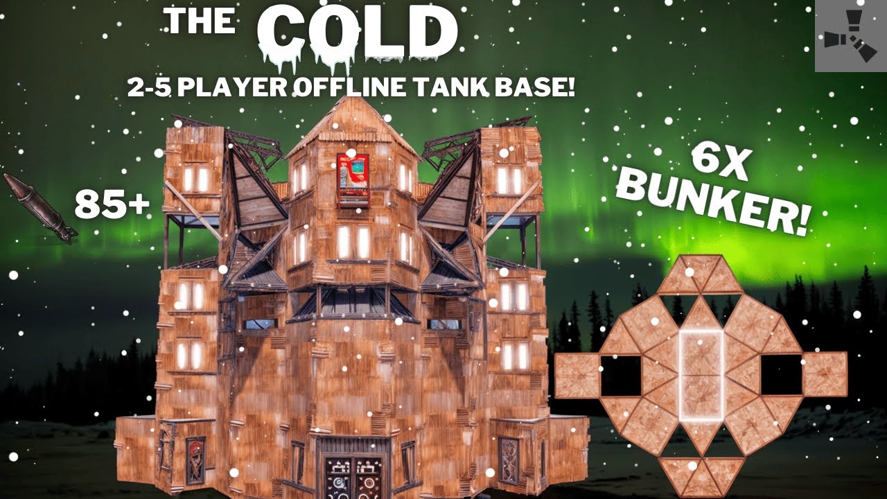 THE COLD&bull;2-5 PLAYERS BUNKER BASE DESIGN&bull;HIDDEN LOOT&bull;ONLINE & OFFLINE PROTECTION&bull;CHEAP&bull;RUSTBASE 2024