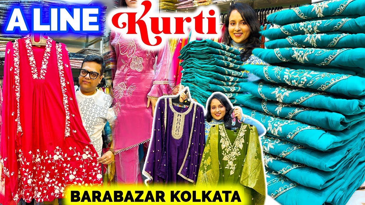 Barabazar Kurti Market 2026 | A Line Mul Chanderi Kurti Manufacturer | Niya Fashion Kolkata