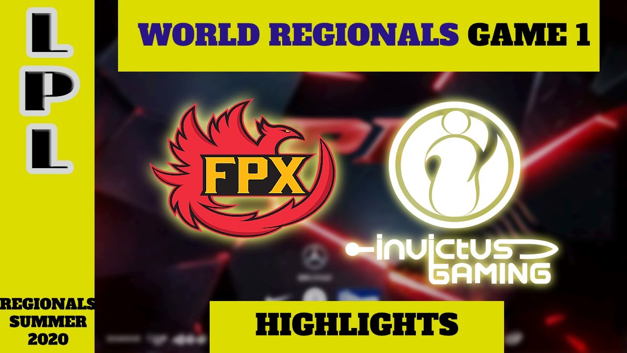 IG vs FPX Highlights Game 1 Round 1 LPL Regional Finals 2020 Invictus Gaming vs FunPlus Phoenix