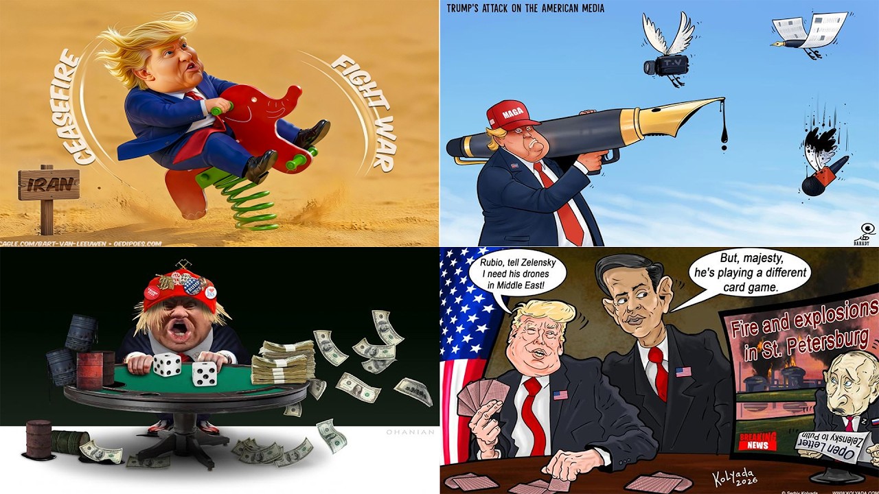 The Best Trump Political Cartoons of the Day | Satire, Caricatures & Viral Laughs