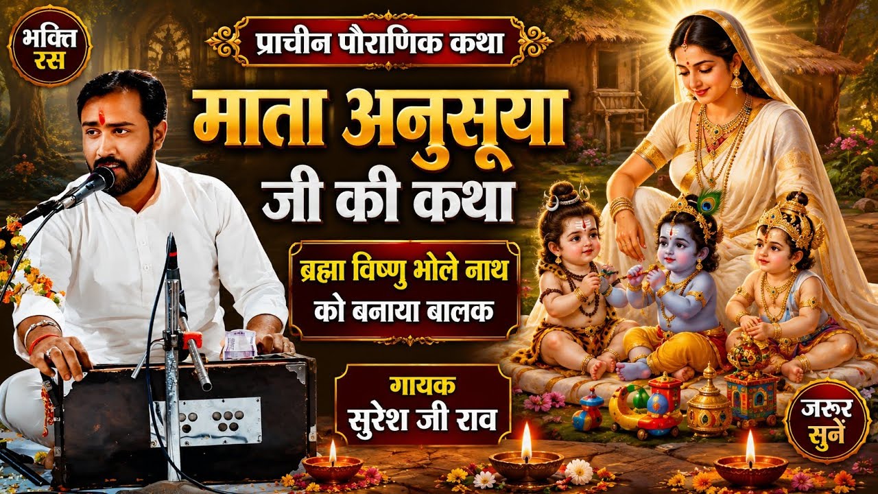 अनुसूया की कथा || माता अनुसूया ने त्रिदेव को बना दिया बालक || Suresh Ji Rav