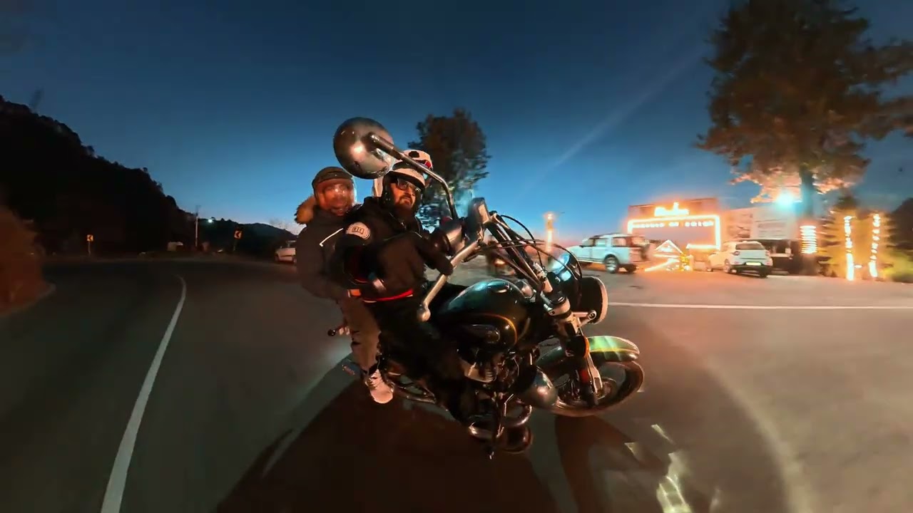 DJI osmo 360 night video with my sm650 #shortvideo #apehangers #fyp #viral #exhaustsound #shorts 