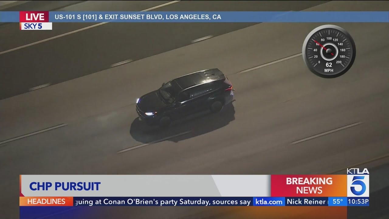 CHP officers chase suspect driver in San Fernando Valley | Los Angeles Car Chases